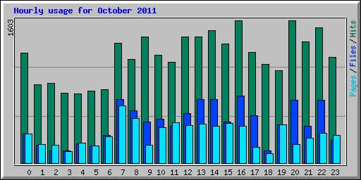 Hourly usage for October 2011