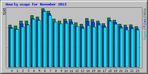 Hourly usage for November 2013