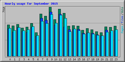 Hourly usage for September 2015