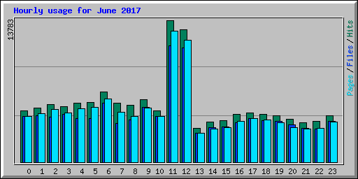 Hourly usage for June 2017