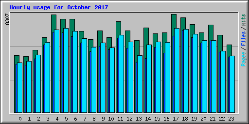 Hourly usage for October 2017