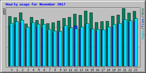 Hourly usage for November 2017